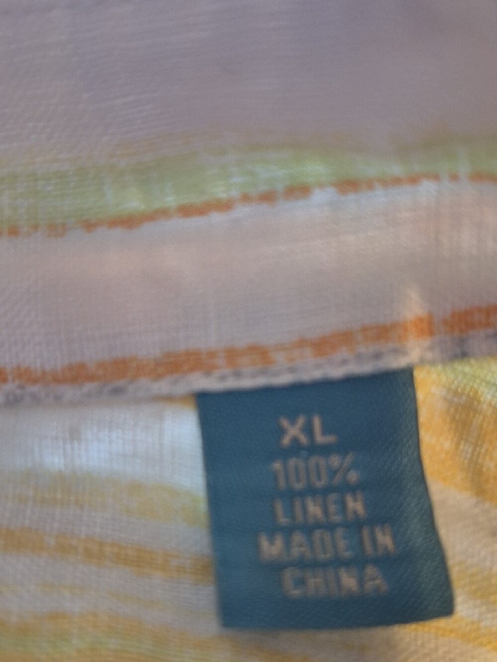 Tommy Bahama Yellow and Blue Striped Casual Button-Down Shirt - Picture 4 of 9